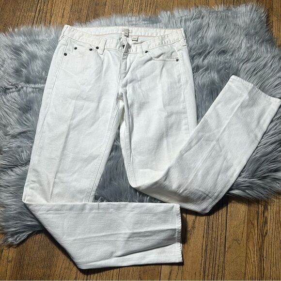J. Crew White Straight Leg Jeans - Picture 6 of 7